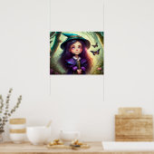 Poster Whimsical Little Girl Lost in the Woods (Cuisine)