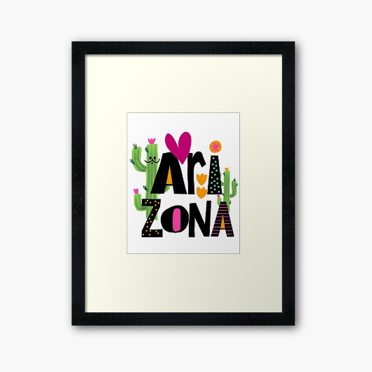Poster Whimsical Love Arizona main tiré lettres