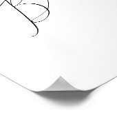 Poster Whimsical Minimalist Script Guest Book Sign (Coin)