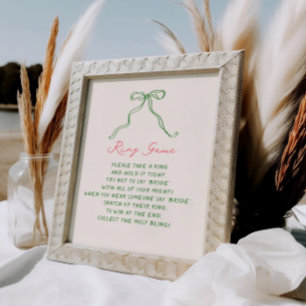 Poster Whimsical Quirky manuscrit jeu de bague