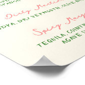 Poster Whimsical Quirky Menu Cocktail manuscrit manuscrit (Coin)