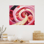 Poster Whimsical roses garden (Cuisine)
