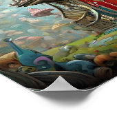 Poster Whimsical Storybook Crooked House | ART NUMÉRIQUE (Coin)