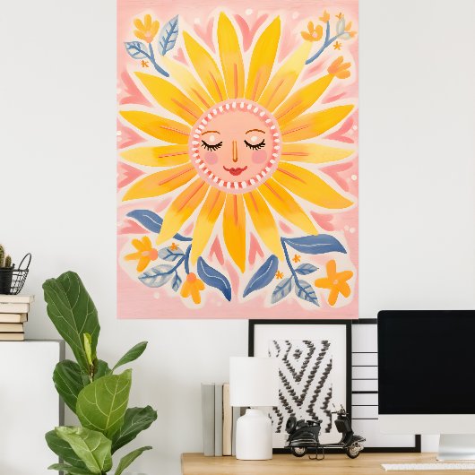 Poster Whimsical Sunflower Wall Art (Bureau à domicile)