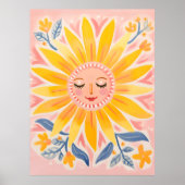 Poster Whimsical Sunflower Wall Art (Devant)