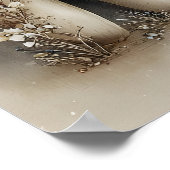 Poster Whimsical Three Teeth Print, Floral Tooth Nursery (Coin)