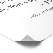 Poster Whimsical Who Am I Alice Citation (Coin)