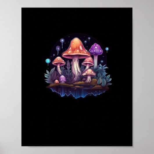 Poster Whimsigoth Champignons Et Cristaux (Devant)
