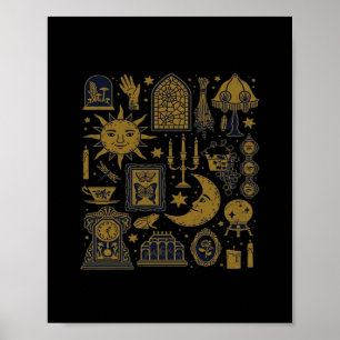 Poster Whimsigoth Classic - Lunes Mystiques & Forêt