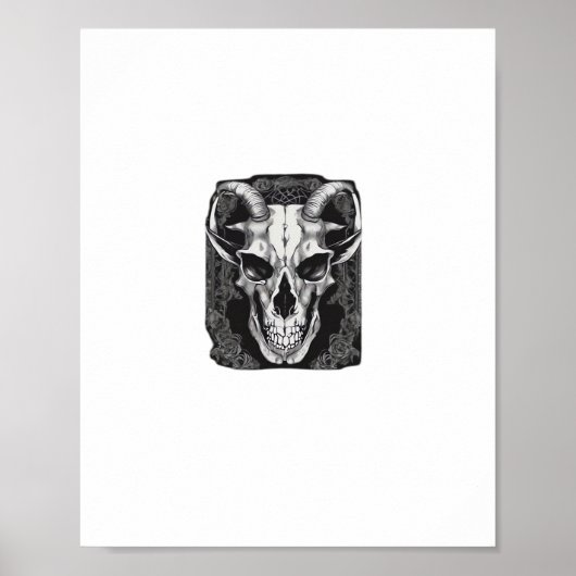 Poster Whimsigoth Crâne Gothique esthétique Design classi (Devant)