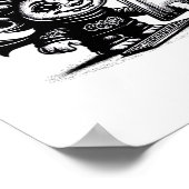 Poster Whimsigoth Cyborg Internet Troll Design d'art Vint (Coin)