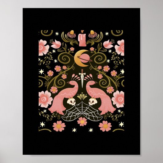 Poster Whimsigoth Midnight Garden Graphisme (Devant)