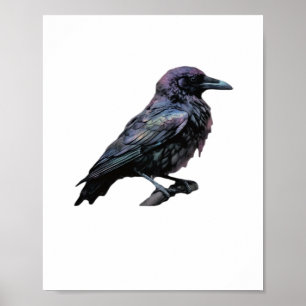 Poster Whimsigoth Moody Floral Grungy Corvus, Corbeau, Co