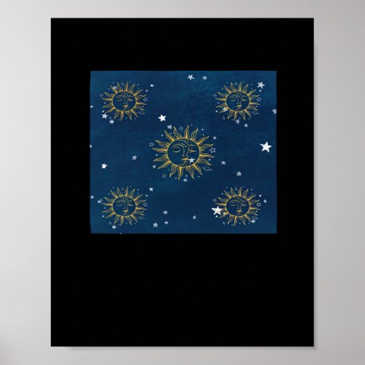 Poster Whimsigoth Night Sky Sun Moon Witchy Classic Desig (Devant)