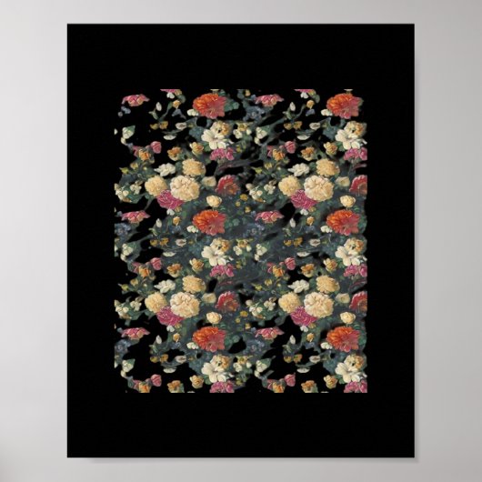 Poster Whimsigoth Old Victorian Floral Oil Peinture Class (Devant)