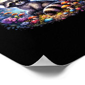 Poster Whimsigoth Raccoon Par Lune, Ventilateur Coloré (Coin)