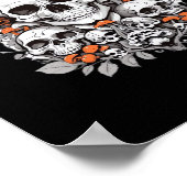 Poster Whimsigoth Skuls & Champignons Ae botanique Vintag (Coin)