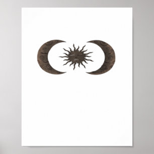 Poster Whimsigoth Soleil Et Lunes