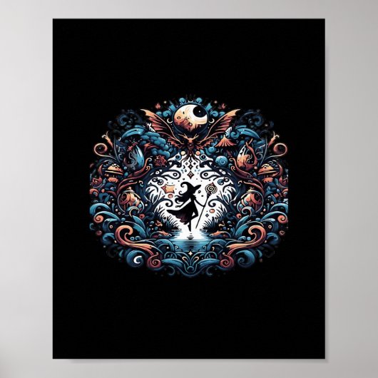 Poster Whimsigoth sorcière dans un classique (Devant)