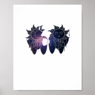 Poster Whimsigoth Starry Nuit Sun Moon Witchy Classic