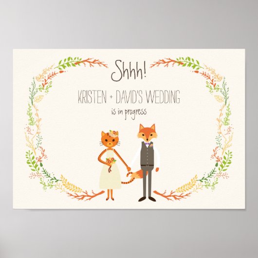 Poster Whimsland Chat & Fox mariage en cours (Devant)