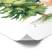 Poster Whimsland Fox Baby shower Bienvenue (Coin)