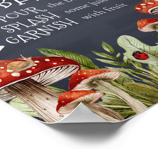 Poster Whimssanted Forêt Enchantée Champignons Maman Osa (Coin)