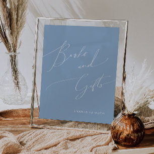 Poster Whimsy Dusty Blue Baby showers Livres et cadeaux