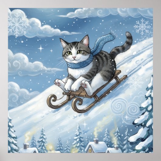 Poster WhimsyCatSled (Devant)