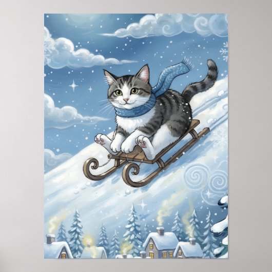 Poster WhimsyCatSled (Devant)