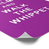 Poster WHIPPET Gardez le calme Marchez le Whippet grand p (Coin)