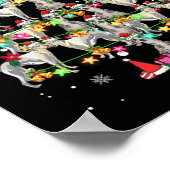 Poster Whippets Christmas Tree Funny Whippets Amoureux Ch (Coin)