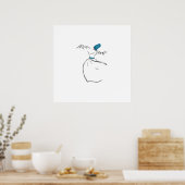 Poster Whirling Dervish - Turquoise (Cuisine)