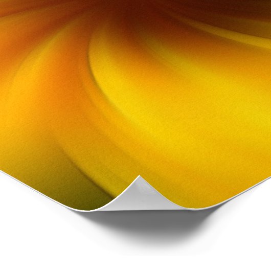 Poster Whirlpool Jaune Et Brown Art Abstrait (Coin)