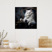 Poster Whiskered Cat Wonders : Portraits numériques de ch (Cuisine)