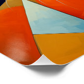 Poster Whiskers Abstraits : Chat orange (Coin)