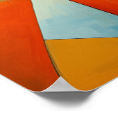 Poster Whiskers Abstraits : Chat orange (Coin)