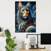 Poster Whiskers et Sapphire : Un regard bleu chats (Bureau à domicile)
