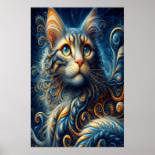 Poster Whiskers et Sapphire : Un regard bleu chats (Devant)