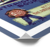 Poster Whiskey aéroport Bourbon 1930 (Coin)