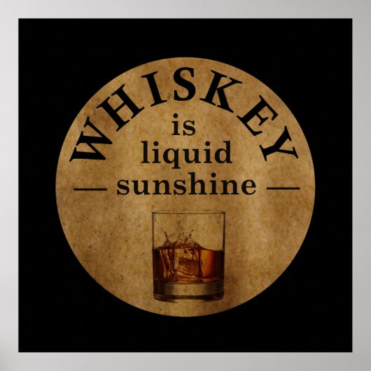 Poster Whiskey cite d'étranges paroles d'alcool (Devant)