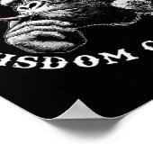 Poster Whiskey Goes In Wisdom Comes Out Funny Monkey (on (Coin)