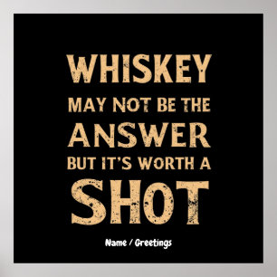 Poster Whiskey n’est peut-être pas la réponse, mais ça va
