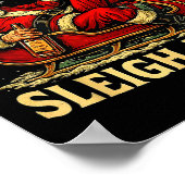 Poster Whiskey Sleigh Bound Cowboy Santa Christmas (Coin)