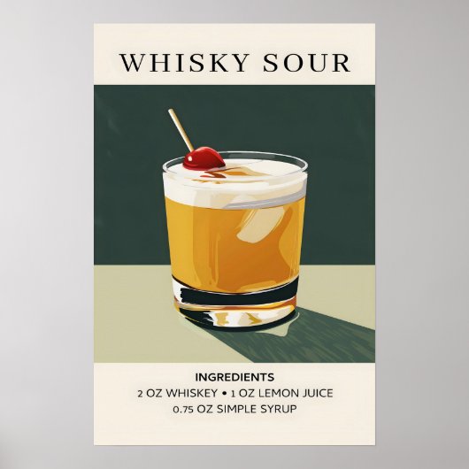 Poster Whiskey Sour (Devant)