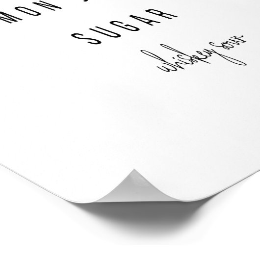 Poster Whiskey Sour Cocktail Recette (Coin)