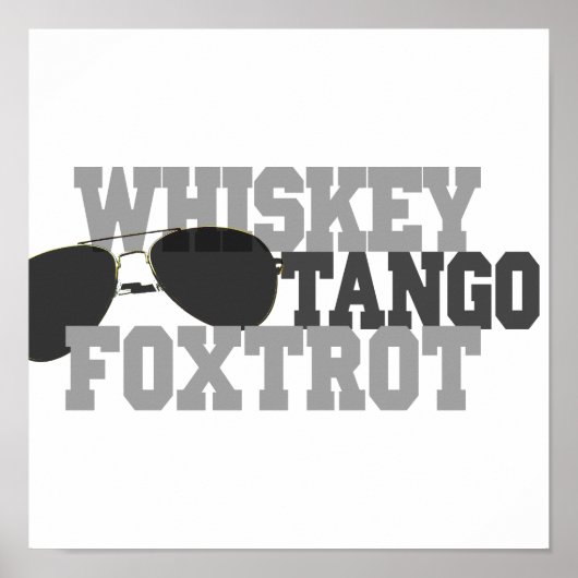 Poster Whiskey Tango Foxtrot - Vêtements d'aviation (Devant)