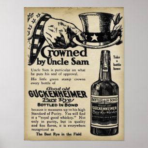 Poster Whiskey vintage Guckenheimer Rye
