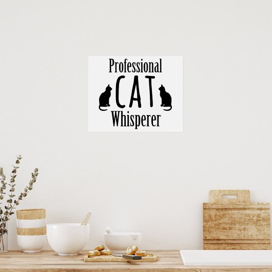 Poster Whisperer de chat professionnel (Cuisine)