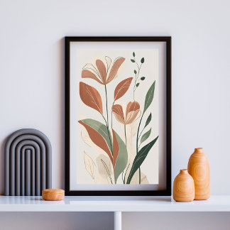 Poster Whispering Feuilles
